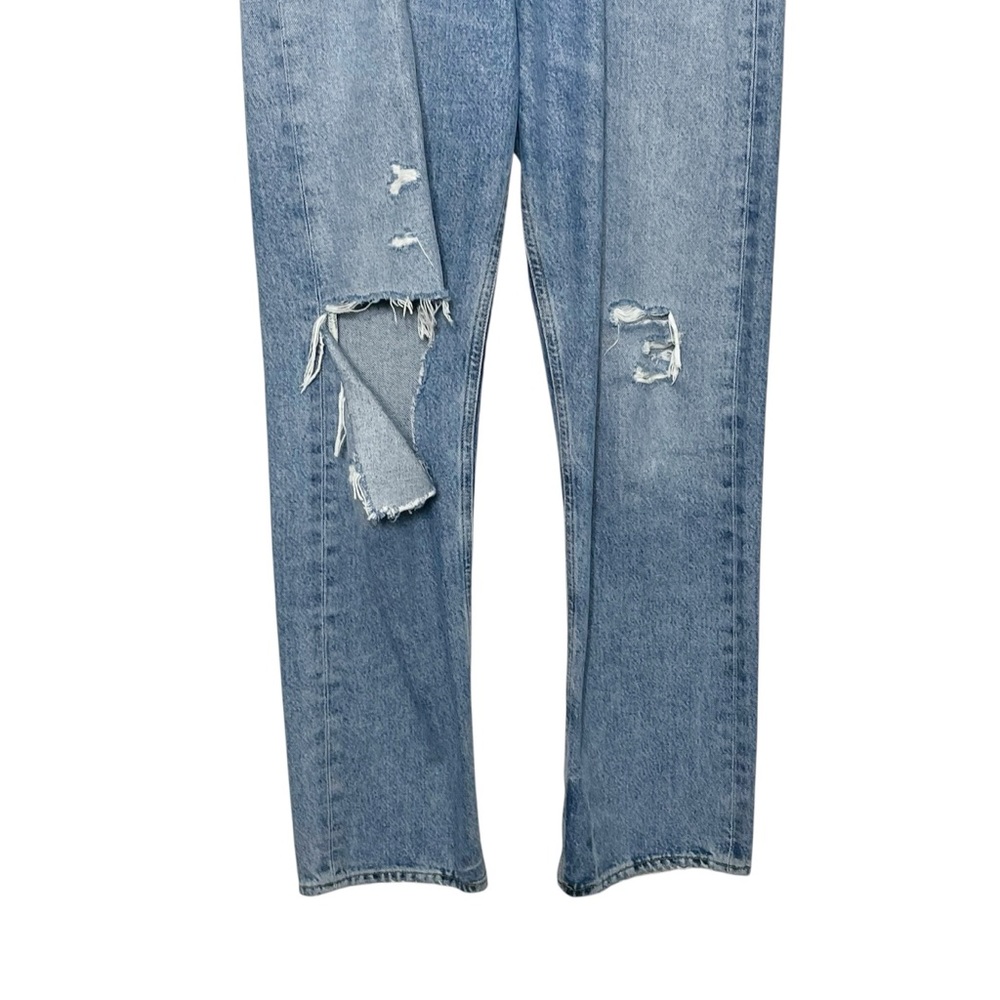 AGOLDE 90s High Rise Straight Jeans Women’s 27 Blue Casual Streetwear Distressed - Picture 4 of 14